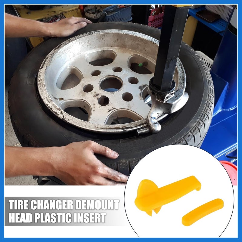 VekAuto 6 Set Tire Changer Plastic Insert Tire Demount Head Tire Machine Guard Wheel Side Protector for Mount Demount Duck Head Tyre Repair 2.48"x0.71"x1.18" Auto Accessories - Image 2